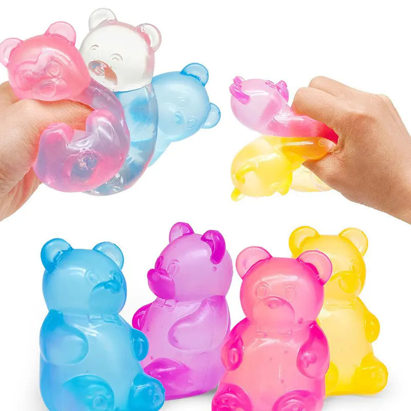 Orange Candy Gummy Bear Squishy Stress Relief Toy - Slow Rising Squeeze Fidget Toys for Kids, Soft TPR Sensory Toy for Anxiety Relief, Cute Kawaii Decompression Gift for Ages 3+ Wholesale Hub