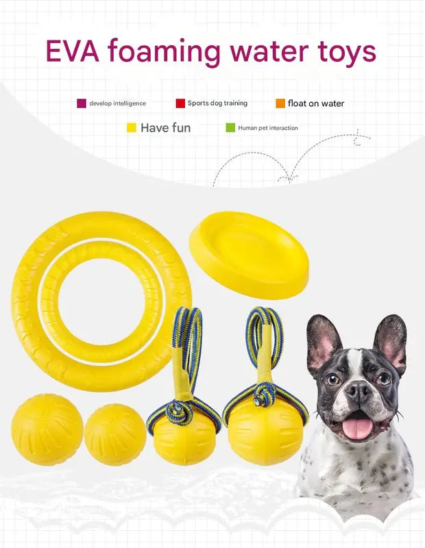 3-Piece Small Dog EVA Floating Dog Ring Toy Set – Interactive Tug-of-War Ring and Water Frisbee, durable chew and teething toy, suitable for training, teeth cleaning, and outdoor play, lightweight floating design Wholesale Hub