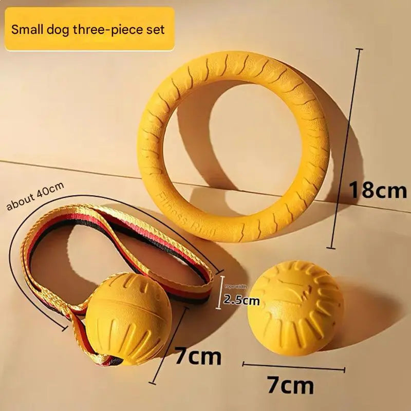 4-Piece Small Dog EVA Floating Dog Ring Toy Set – Interactive Tug-of-War Ring and Water Frisbee, durable chew and teething toy, suitable for training, teeth cleaning, and outdoor play, lightweight floating design Wholesale Hub