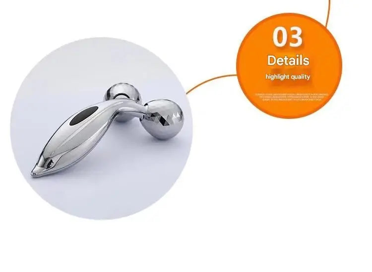 Aureate 3D Face Roller Massager V-Shaped Lifting Tool - Double Ball Facial Massage Device for Skin Tightening Wrinkle Reduction Jawline Contouring Beauty Care Wholesale Hub