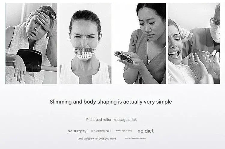 Aureate 3D Face Roller Massager V-Shaped Lifting Tool - Double Ball Facial Massage Device for Skin Tightening Wrinkle Reduction Jawline Contouring Beauty Care Wholesale Hub