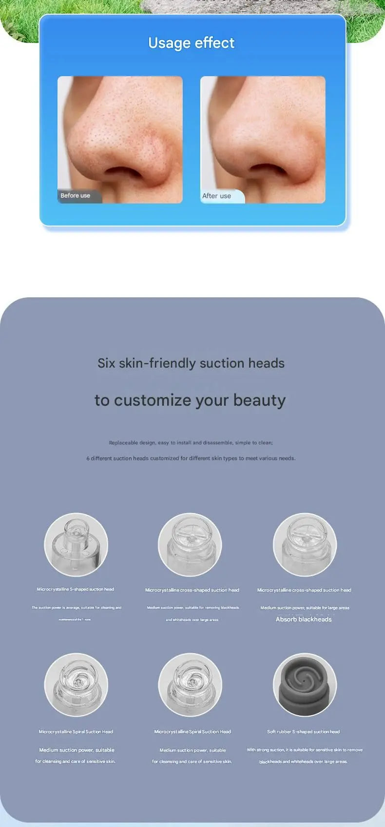 White Heated Micro-Bubble Blackhead Remover Vacuum Pore Cleaner - 46C Hot Compress Electric Water Cycle Facial Cleansing Device with 6 Suction Heads 3 Modes Wholesale Hub