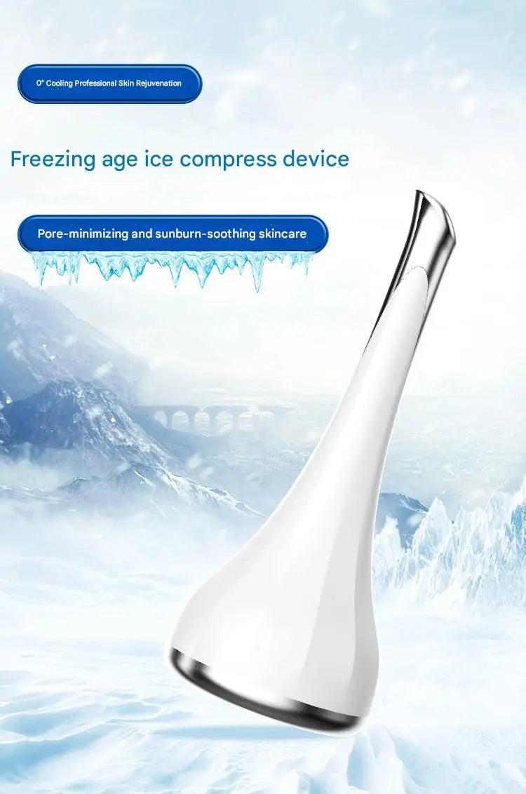 2-piece White and Pink Flat-Surface Ice Cold Therapy Facial Tool - Mini Ice Hammer Cryo Stick for Pore Shrinking Skin Soothing Sunburn Relief - Reusable ABS+PC Cooling Massager Wholesale Hub