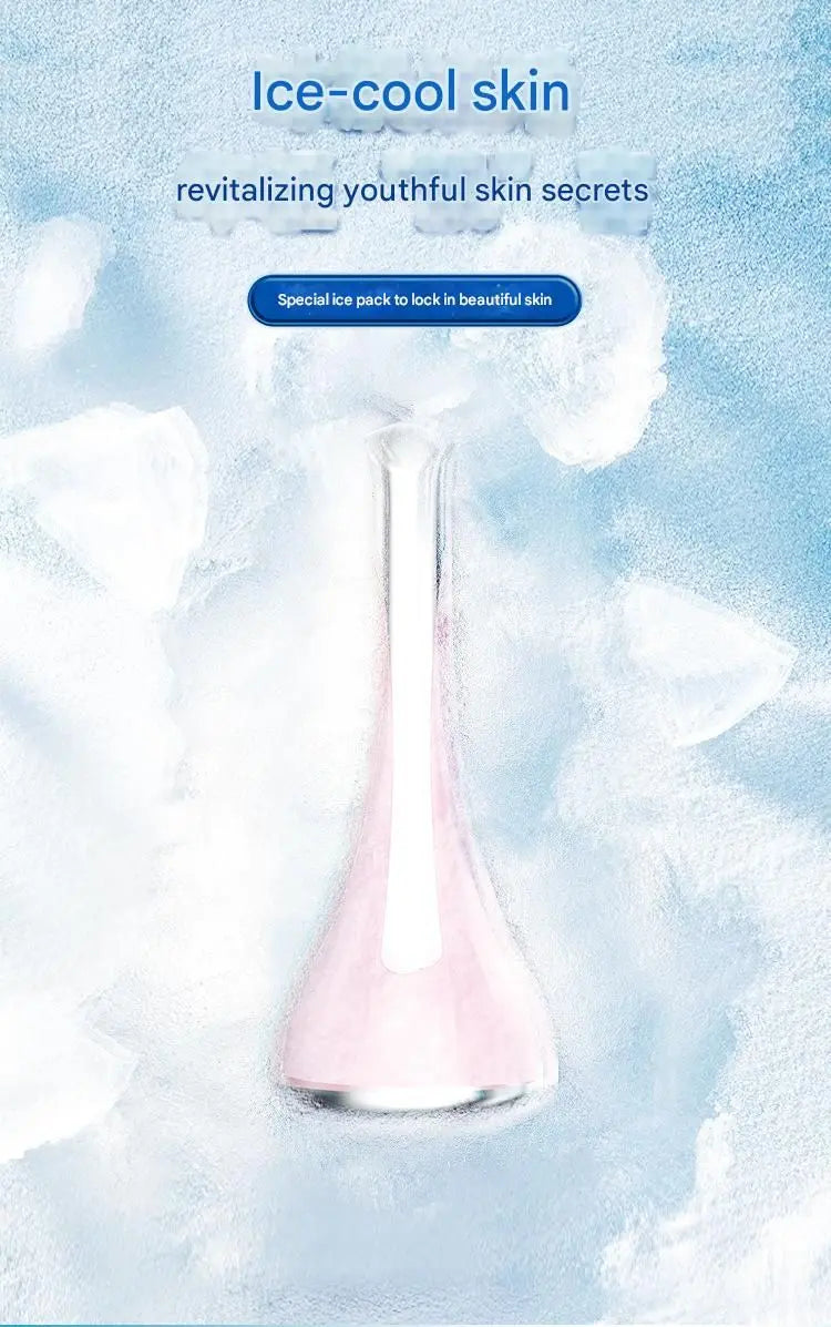 2-piece White and Pink Flat-Surface Ice Cold Therapy Facial Tool - Mini Ice Hammer Cryo Stick for Pore Shrinking Skin Soothing Sunburn Relief - Reusable ABS+PC Cooling Massager Wholesale Hub
