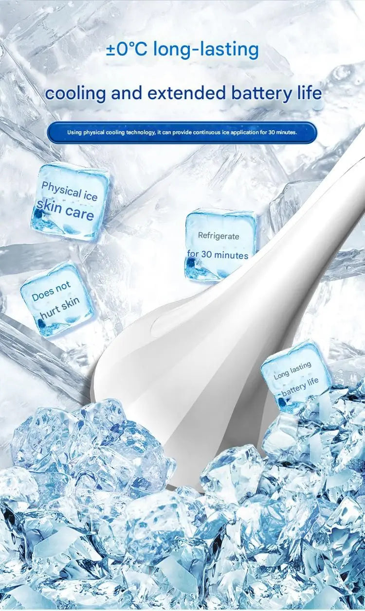 2-piece White and Pink Flat-Surface Ice Cold Therapy Facial Tool - Mini Ice Hammer Cryo Stick for Pore Shrinking Skin Soothing Sunburn Relief - Reusable ABS+PC Cooling Massager Wholesale Hub