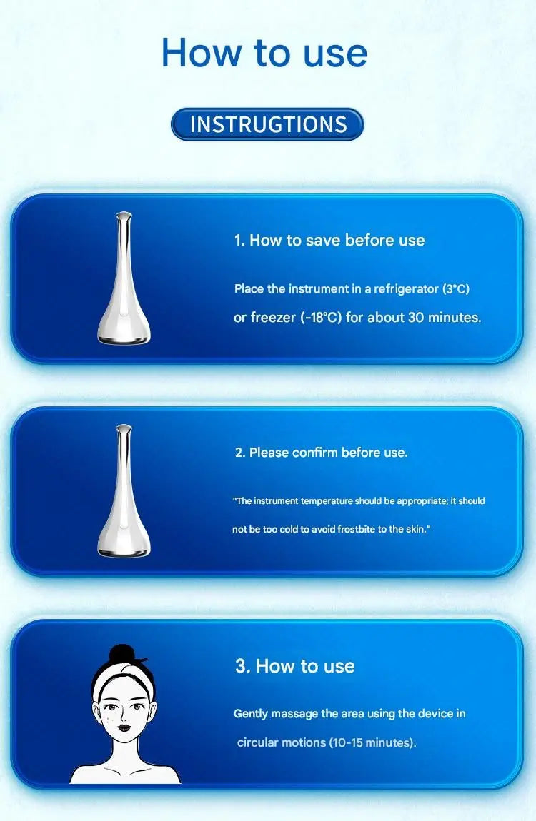 2-piece White and Pink Flat-Surface Ice Cold Therapy Facial Tool - Mini Ice Hammer Cryo Stick for Pore Shrinking Skin Soothing Sunburn Relief - Reusable ABS+PC Cooling Massager Wholesale Hub
