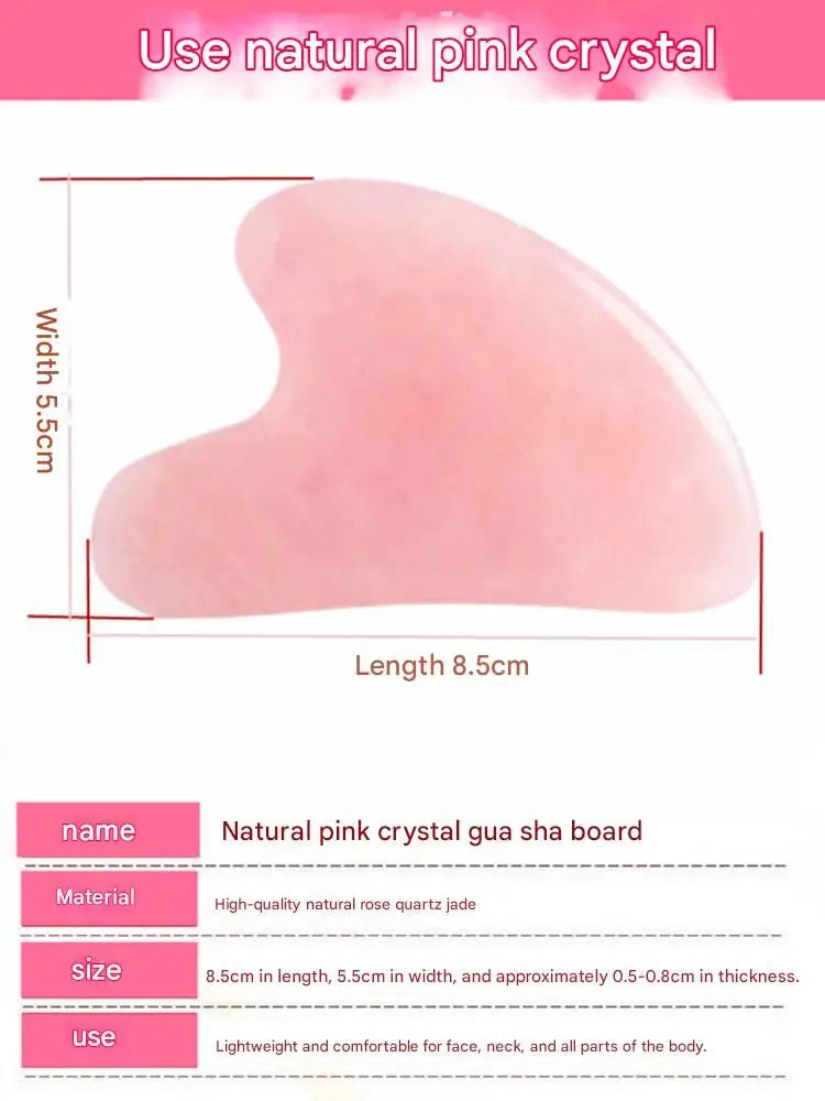 2-piece Pink Natural Gua Sha Facial Tool - Hand-Polished Stone Massage Board for Face and Neck, Cooling Skincare Ritual, Easy Daily Use, Gift Ready Wholesale Hub