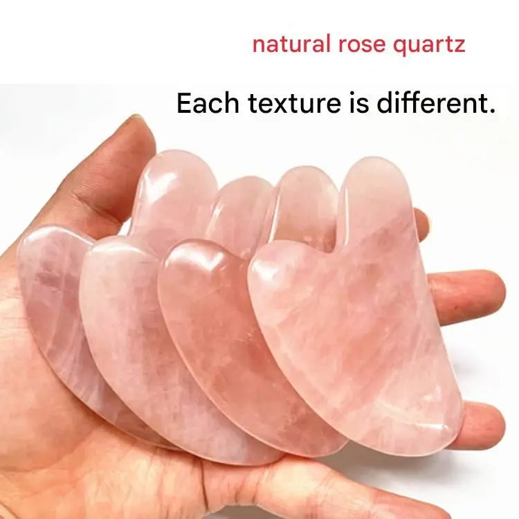 2-piece Pink Natural Gua Sha Facial Tool - Hand-Polished Stone Massage Board for Face and Neck, Cooling Skincare Ritual, Easy Daily Use, Gift Ready Wholesale Hub