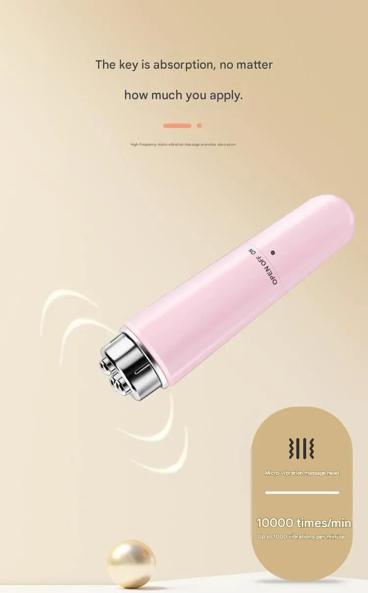 White Electric Eye Massager Pen - Vibration Massage Wand for Eye Area, Face, and Neck - Battery Operated Skincare Tool(Batteries not included), Compact Daily Use, Gift Ready Wholesale Hub