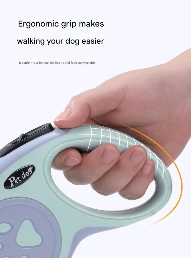 Black Automatic Retractable Dog Leash - 3M Extendable Lead with One-Handed Brake Lock - ABS Casing, Ergonomic Grip, Tangle-Free Nylon Tape, Outdoor Walking Essential Wholesale Hub