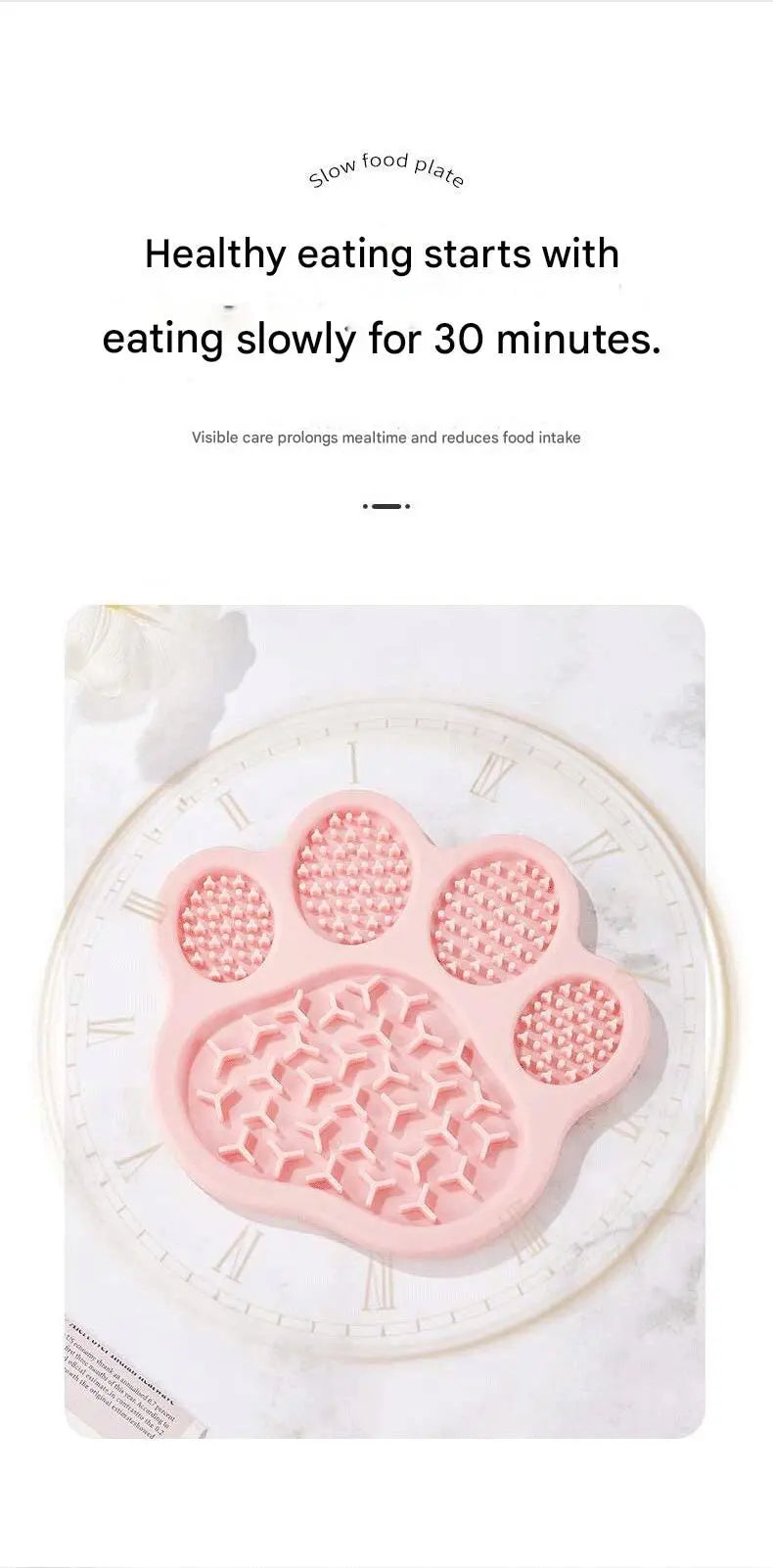 Brown Silicone Slow Feeder Lick Mat for Dogs and Cats - Paw Shaped Non Slip Pet Bowl with Suction Cups - BPA Free, Dishwasher Safe, Freezer Safe, Anxiety Relief, Easy Clean, 20x17cm - Pink, Brown, Yellow Wholesale Hub