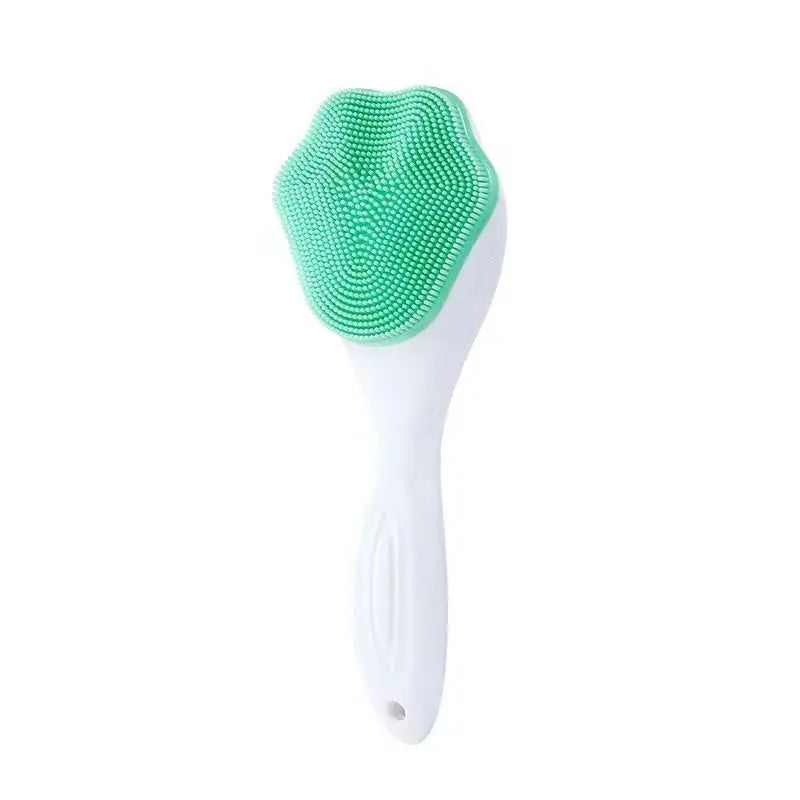 Green Silicone Cat Paw Face Brush - Long Handle Manual Facial Cleanser for Deep Pore Cleaning, Exfoliating & Massaging - Soft Bristles for Blackhead Removal, Gentle on Skin, Travel Friendly Wholesale Hub