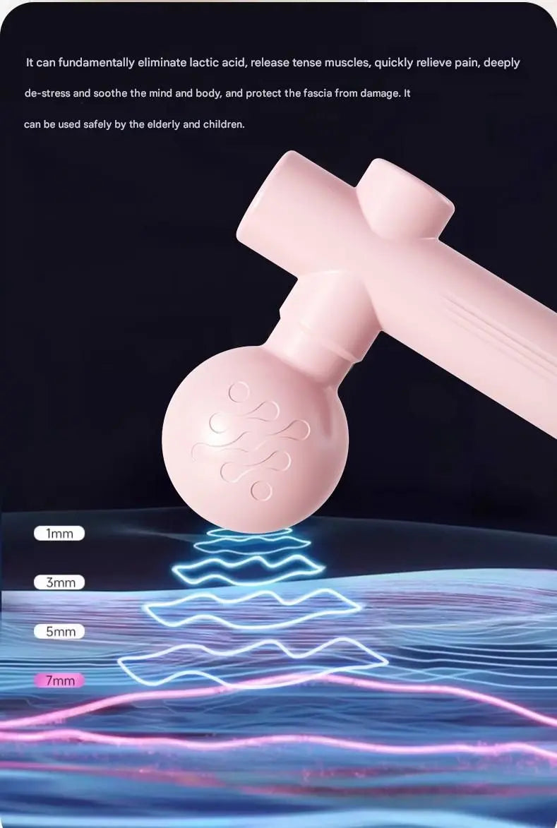 Black Mini Massage Gun - Pocket-Sized Deep Tissue Percussion Massager with 4 Speeds, 7mm Amplitude, 12KG Force, USB-C Rechargeable - Ultra Quiet, 68.7g Lightweight for Muscle Recovery, Travel, Office Wholesale Hub