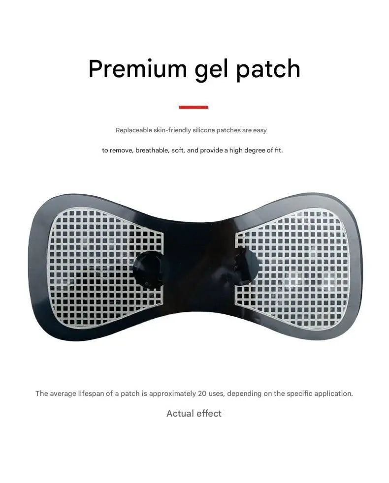 7-pack Black and Blue Mini Massage Patch - Portable Smart Neck & Shoulder Massager with 8 Modes, 19 Intensity Levels, USB Rechargeable, PU & PET Material for Muscle Relief Wholesale Hub
