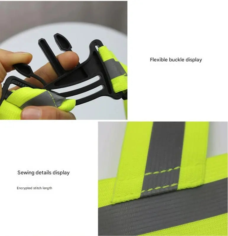 Orange Adjustable Reflective Safety Vest - High Visibility Elastic Straps for Night Running, Cycling & Construction, Lightweight Polyester Reflective Harness for Adults Wholesale Hub