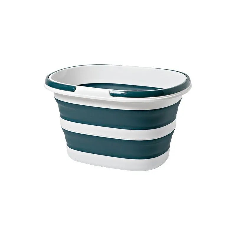 Blue Foldable Collapsible Bucket - 16L Portable Space Saving Basin for Laundry Cleaning Outdoor Use Wholesale Hub