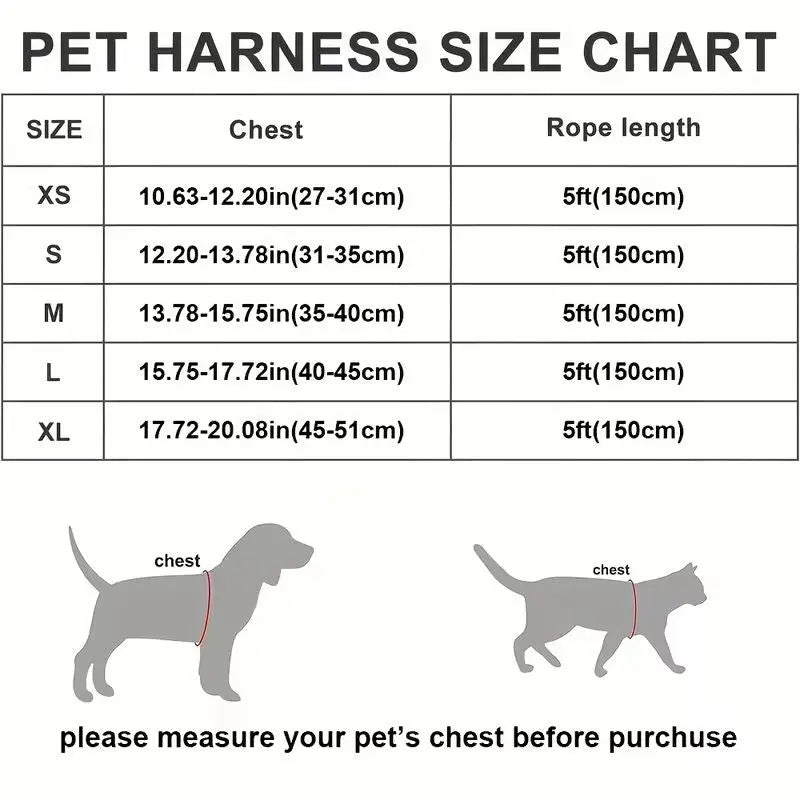 Rose red Breathable Dog Harness and Leash Set - Adjustable Reflective Pet Vest with Swivel Clip(Size: L) Wholesale Hub