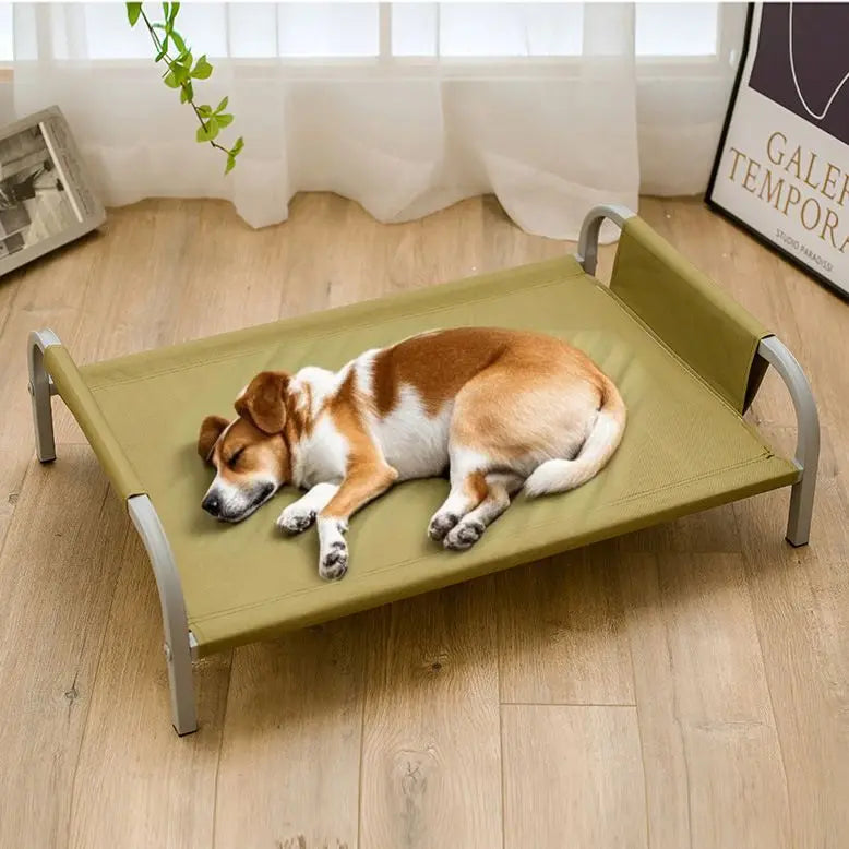 Green Raised Pet Bed for Medium Dogs Cats Elevated Breathable Dog Cot Washable Anti-Moisture Pet Cot 50x40x20cm Wholesale Hub