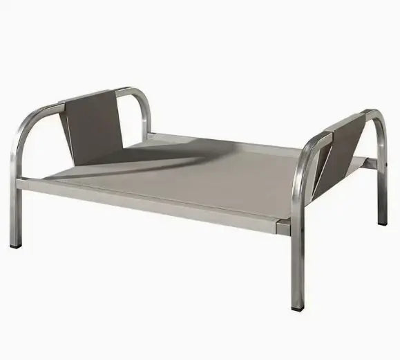 Grey Raised Pet Bed for Medium Dogs Cats Elevated Breathable Dog Cot Washable Anti-Moisture Pet Cot 50x40x20cm Wholesale Hub