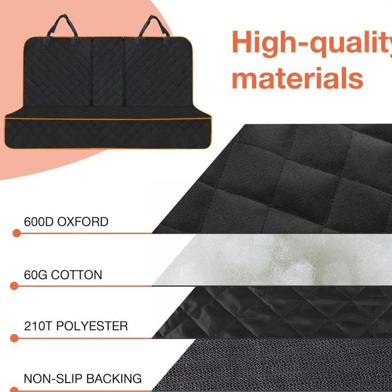 Car Rear Seat Pet Protector Mat Waterproof Dog Cat Back Seat Cover Black Wholesale Hub
