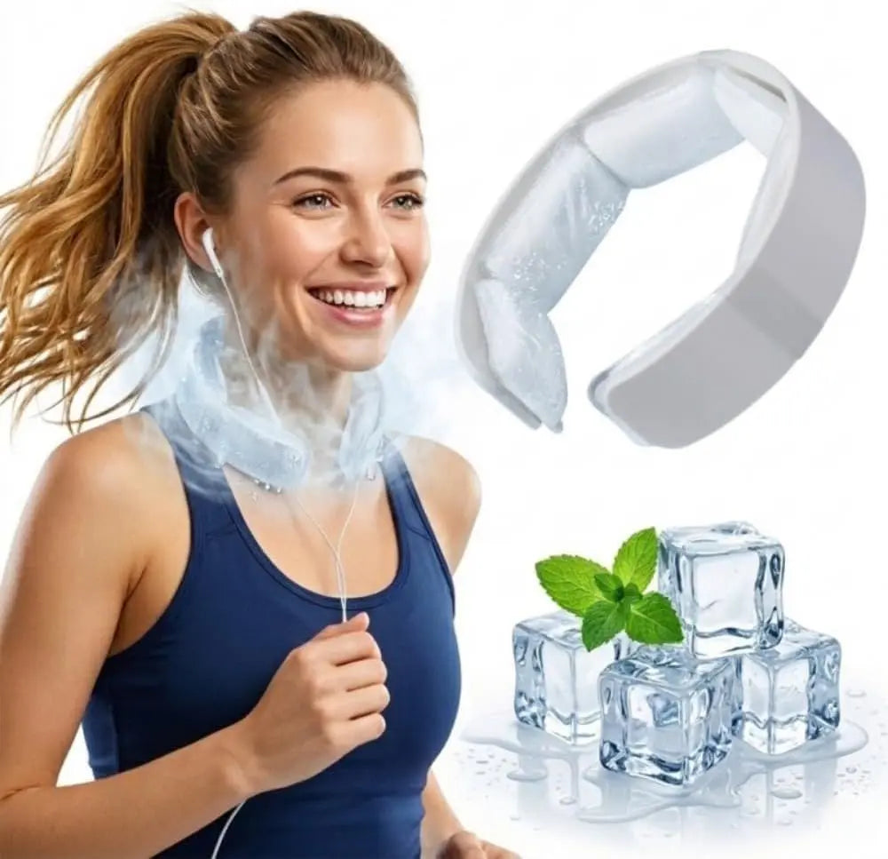 White Reusable Neck Cooling Ring – 360° Omnidirectional Wearable Wholesale Hub
