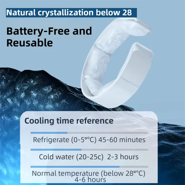 White Reusable Neck Cooling Ring – 360° Omnidirectional Wearable Wholesale Hub