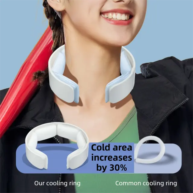 White Reusable Neck Cooling Ring – 360° Omnidirectional Wearable Wholesale Hub
