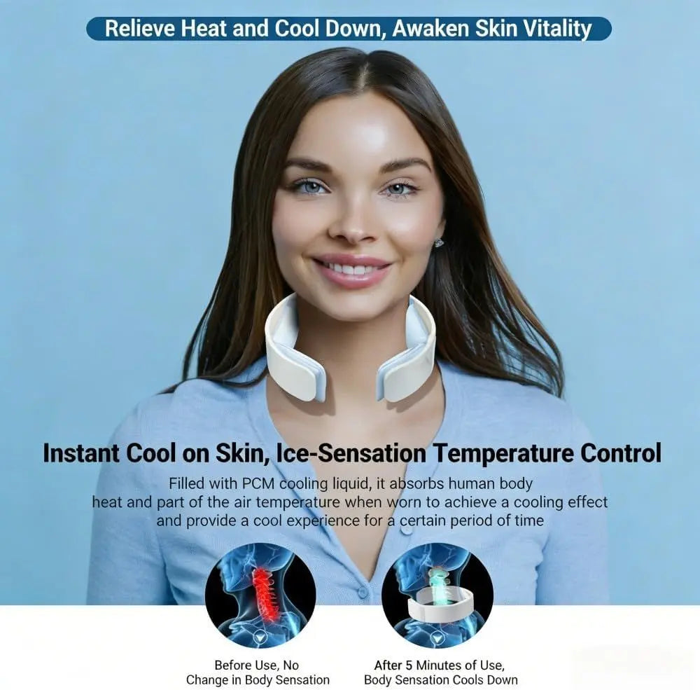 White Reusable Neck Cooling Ring – 360° Omnidirectional Wearable Wholesale Hub
