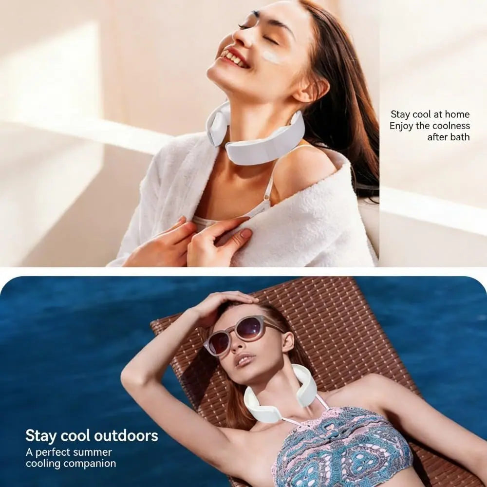 White Reusable Neck Cooling Ring – 360° Omnidirectional Wearable Wholesale Hub