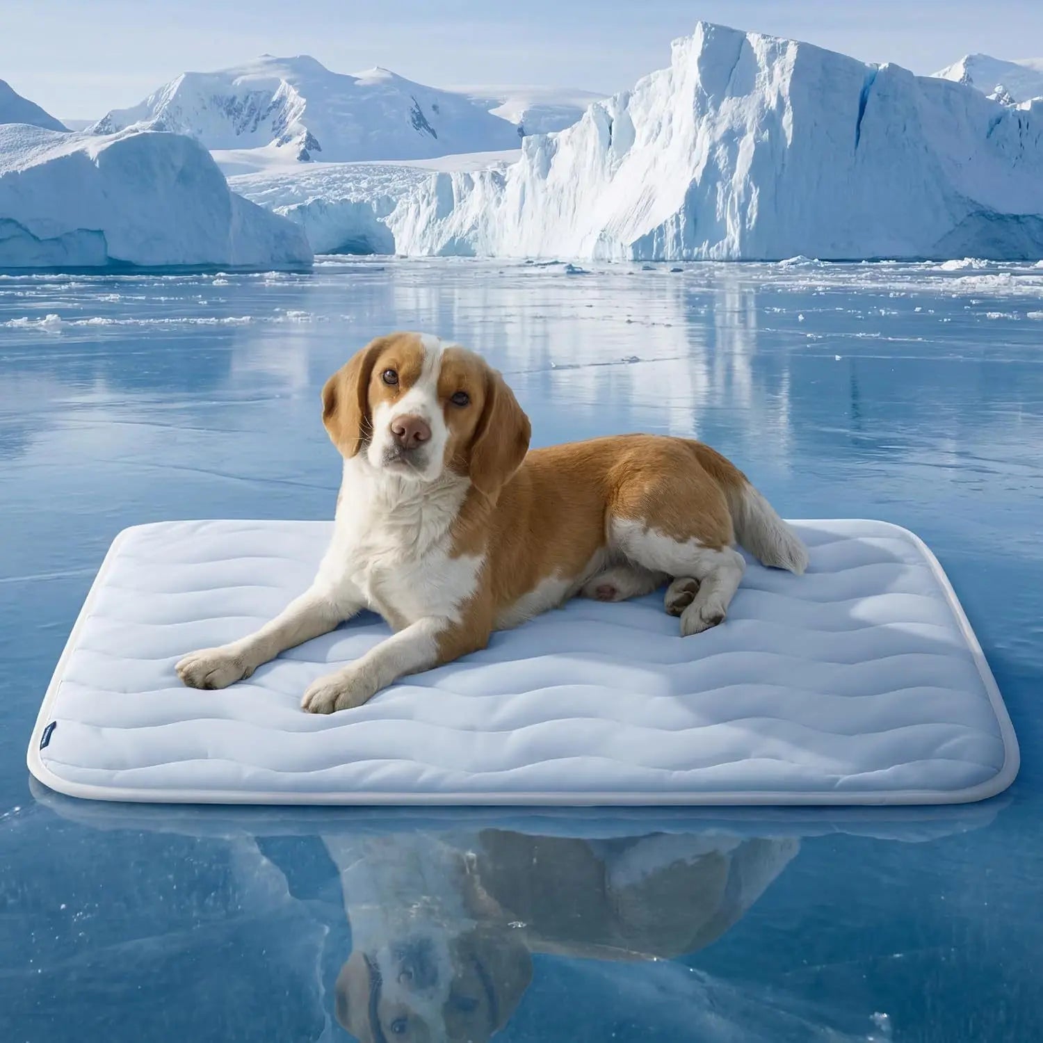 150 x 101 CM Blue Premium Wave Quiltied Pet Cooling Mat - Washable Self-Cooling Blanket with Anti-Stick Hair Surface & Non-Slip Base for Cats Dogs and Human Versatile Use Wholesale Hub