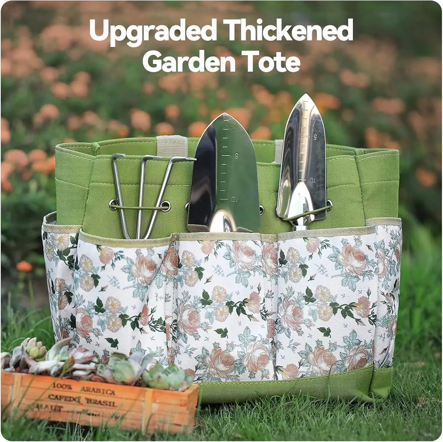Premium 9-Piece Stainless Steel Garden Tool Set with Durable Storage Tote Bag – Heavy Duty Gardening Hand Kit with Ergonomic Wooden Handles, Pruning Shears and Spray Bottle Wholesale Hub