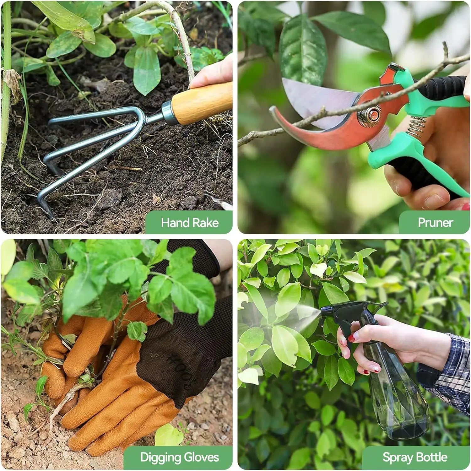 Premium 9-Piece Stainless Steel Garden Tool Set with Durable Storage Tote Bag – Heavy Duty Gardening Hand Kit with Ergonomic Wooden Handles, Pruning Shears and Spray Bottle Wholesale Hub