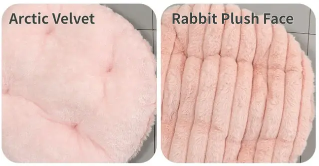 Pink Plush Round Pet Bed with Gap Entry & Removable Cushion S Size - Thickened Warm Anti Slip Cats and Dogs Donut Nest for All Seasons, Cozy and Soft Sleeping Bed for Home Use, S Size 40*40*15CM Wholesale Hub