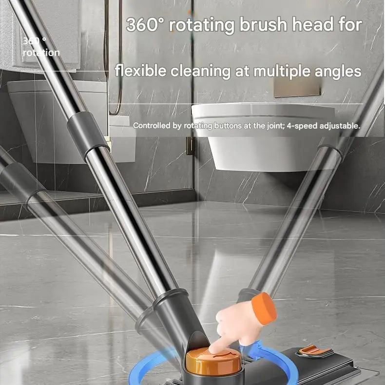 2-piece Grey V-Shaped Floor Scrub Brush and Suction Mop Holder Wholesale Hub