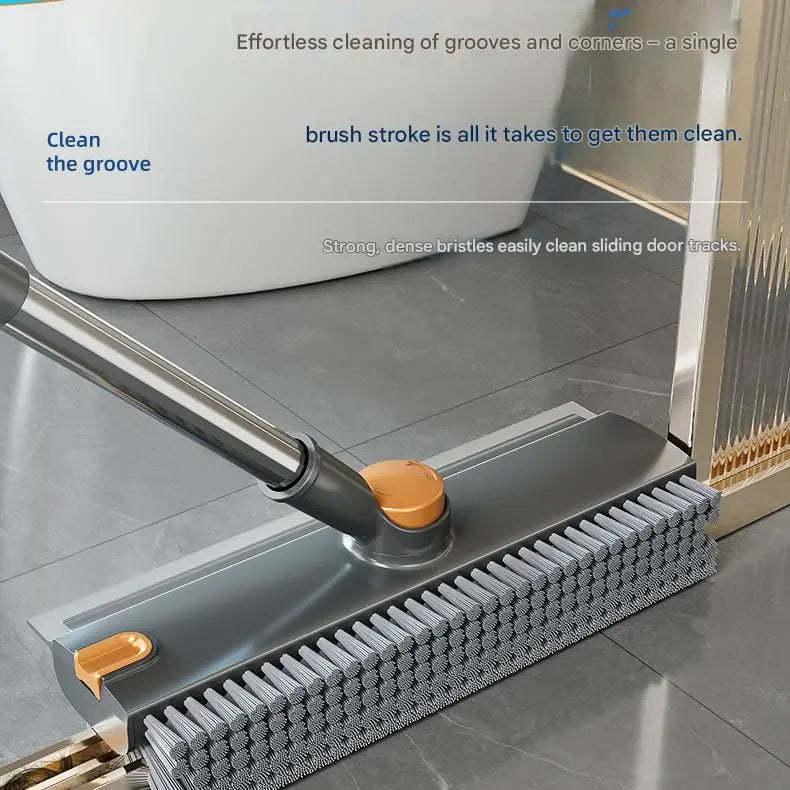 2-piece Grey V-Shaped Floor Scrub Brush and Suction Mop Holder Wholesale Hub