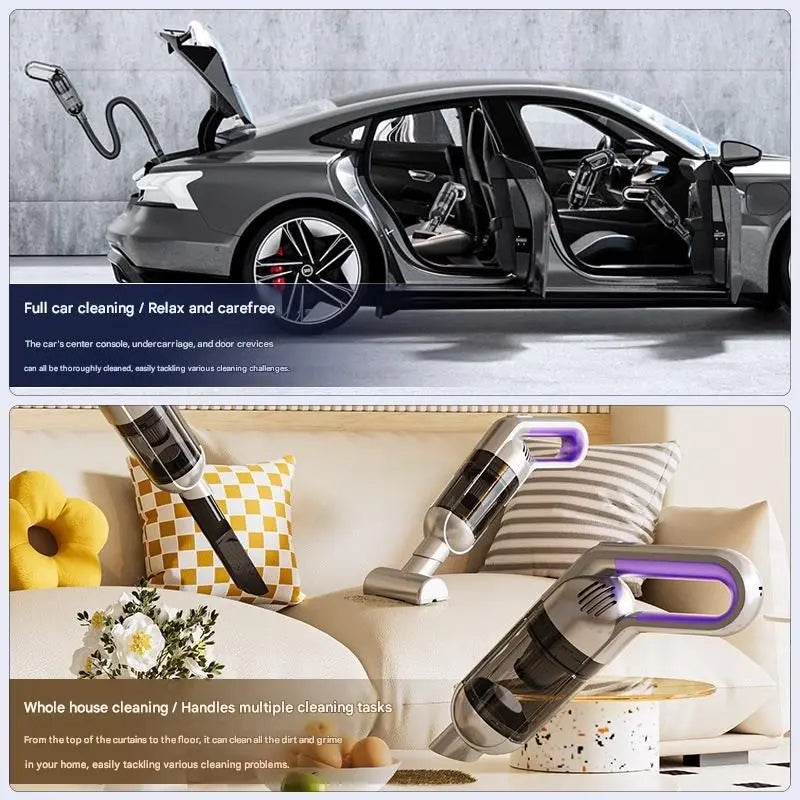 Cordless Handheld Vacuum Cleaner set - USB Rechargeable Portable Car Vacuum with Detachable Nozzle, Lightweight Dust Buster for Car Interior, Home, Office and Pet Hair Wholesale Hub