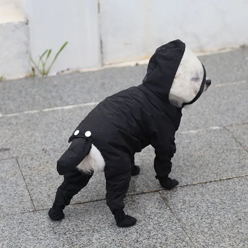 Green S size Full Coverage Pet Raincoat Jumpsuit Waterproof Dog Rain Suit with Attached Shoes and Tail Cover-Lightweight Hooded Dog Poncho for Small Dogs Wholesale Hub