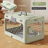 Green Collapsible Pet Carrier Crate - Foldable Travel Airline Dog & Cat Kennel with Transparent Windows Wholesale Hub