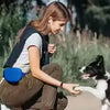 Gray Silicone Dog Training Treat Pouch with Adjustable Waist Belt Hands-Free Pet Reward Bag for Outdoor Walks Wholesale Hub