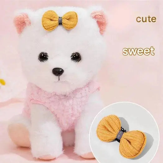 Size M Bee Fleece Hoodie Jumper for Small Dogs & Cats with 5 Hair Clips - Winter Warm Pet Apparel Australia Wholesale Hub