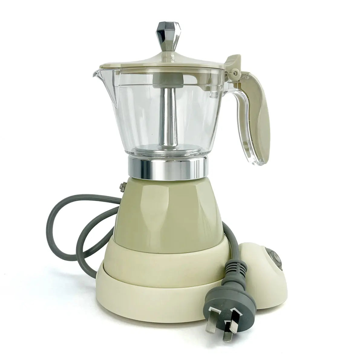 Latest Styles Electric Aluminum Espresso Moka Coffee Maker 3cups Italian Classic - Cream Wholesale Hub