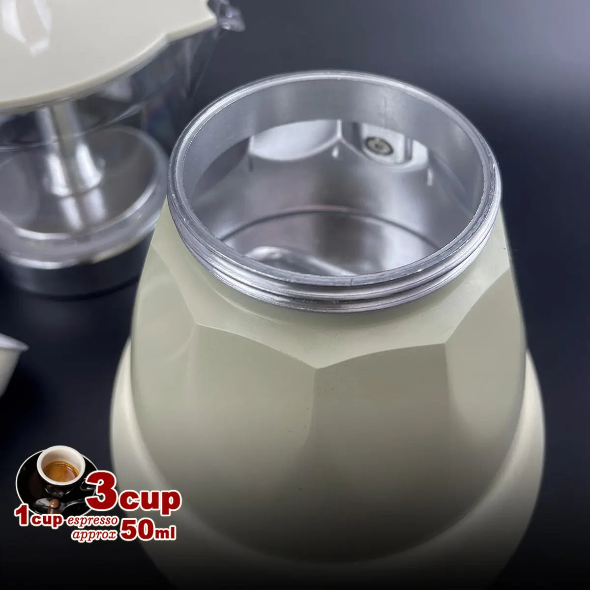 Latest Styles Electric Aluminum Espresso Moka Coffee Maker 3cups Italian Classic - Cream Wholesale Hub