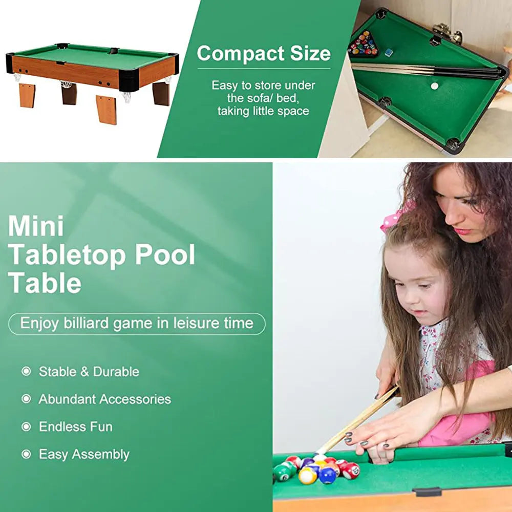 Wooden Mini Snooker Tables Billiards Game Pool Table Set Toy Extra Size For Kids Wholesale Hub