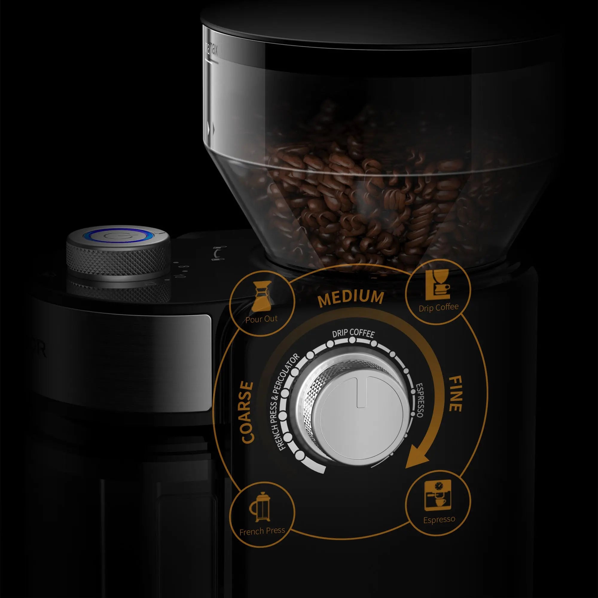 Bonzachef Perfect Grind 2 Electric Coffee Grinder Wholesale Hub