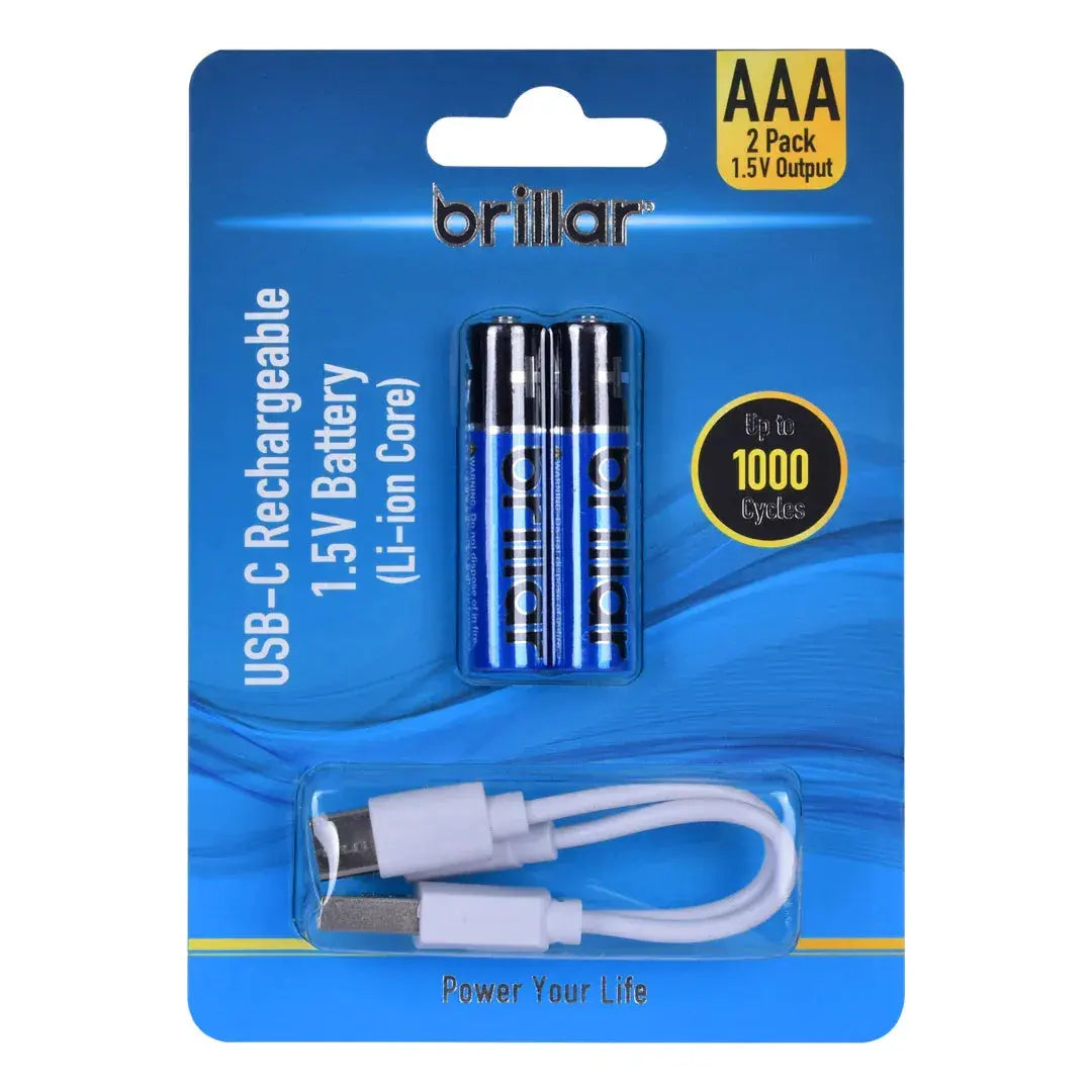 2 PCS AAA USB Rechargeable LI-ION Battery Wholesale Hub