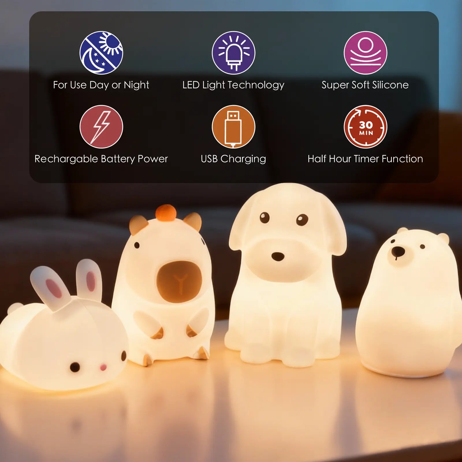 Squishy Capybara Night Light Wholesale Hub
