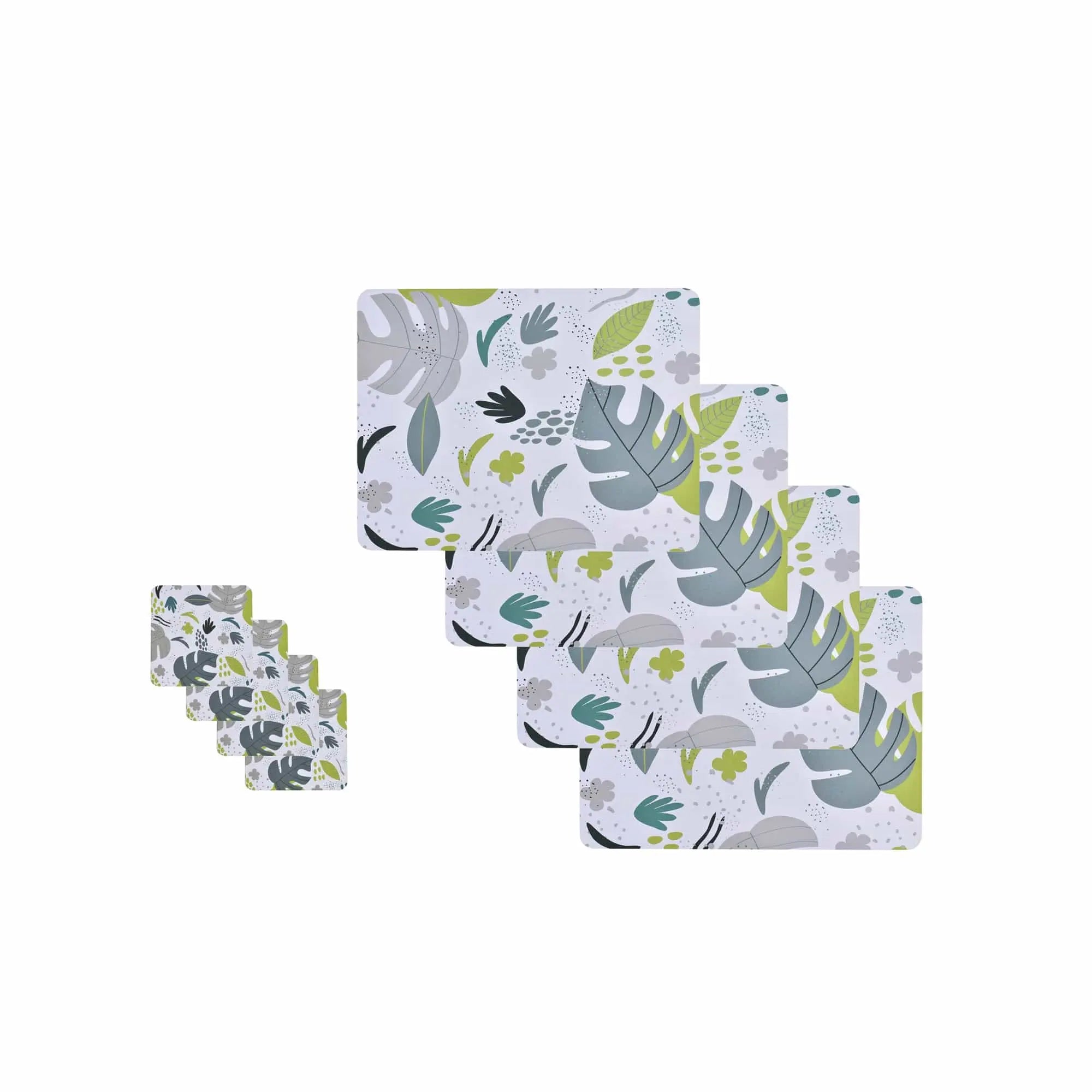 8 Pcs Clevinger MDF Placemats and Coasters Monstera Wholesale Hub