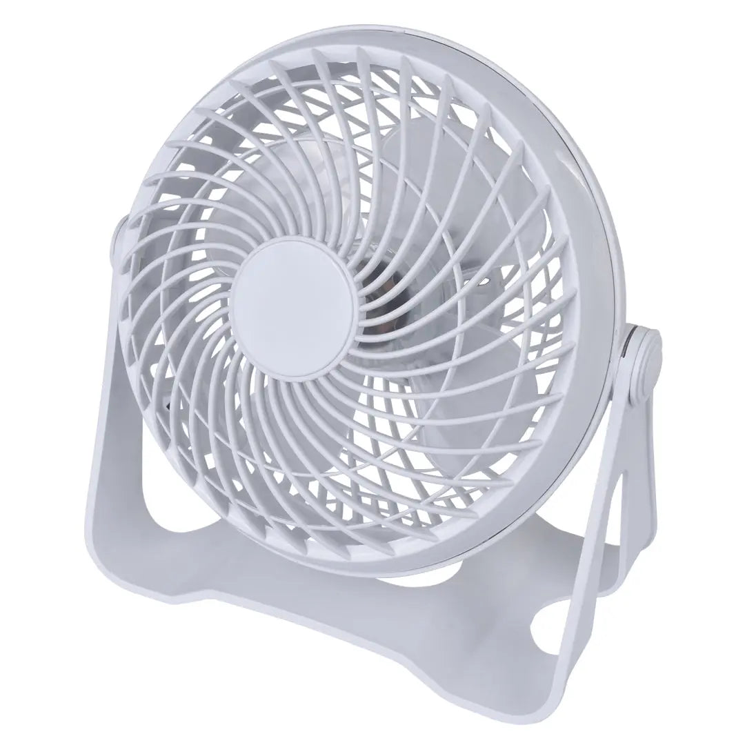 USB Powered Desk Fan – Portable 2-Speed Adjustable Angle Cooling Fan (White) Wholesale Hub