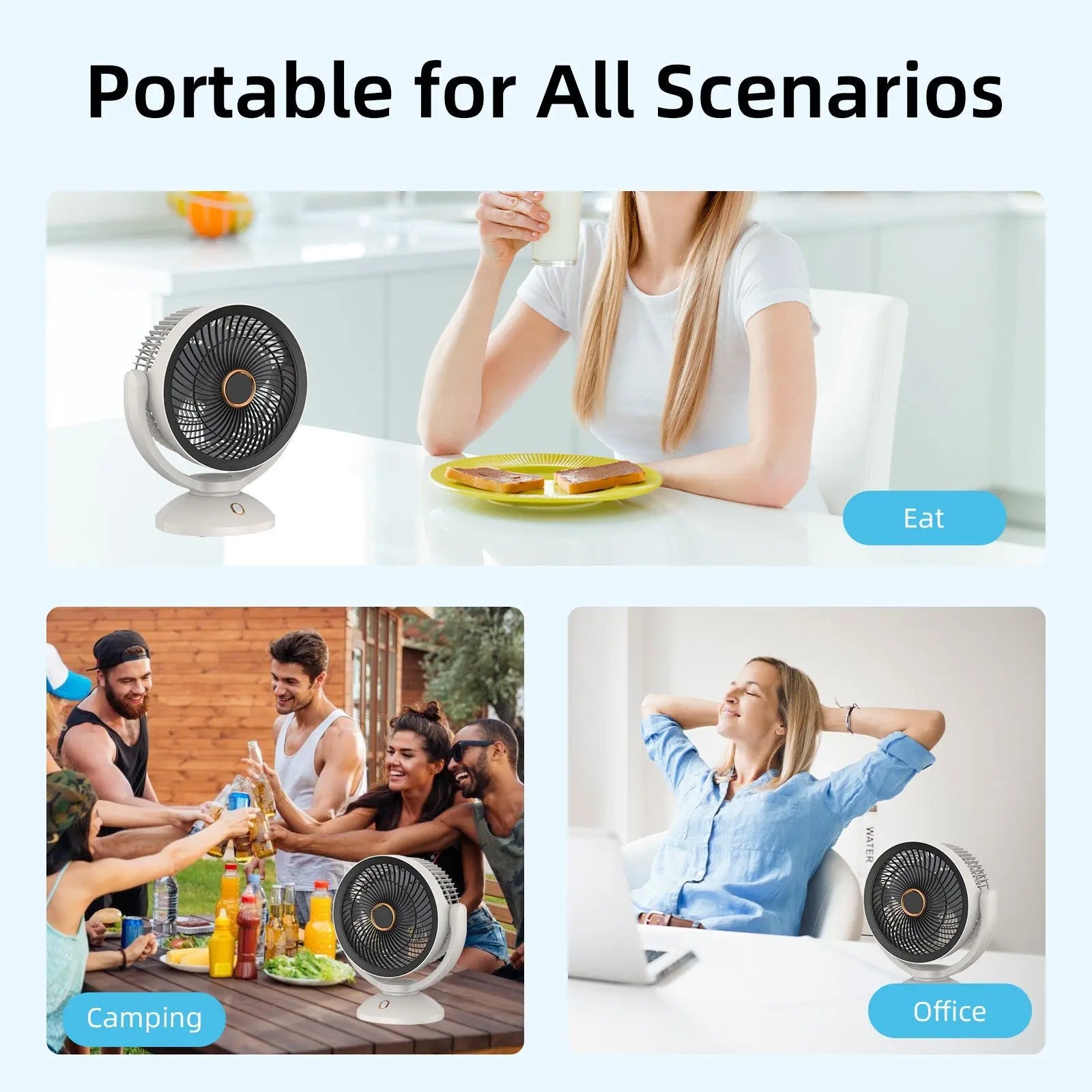 2000mAh RECHARGEABLE FAN Wholesale Hub