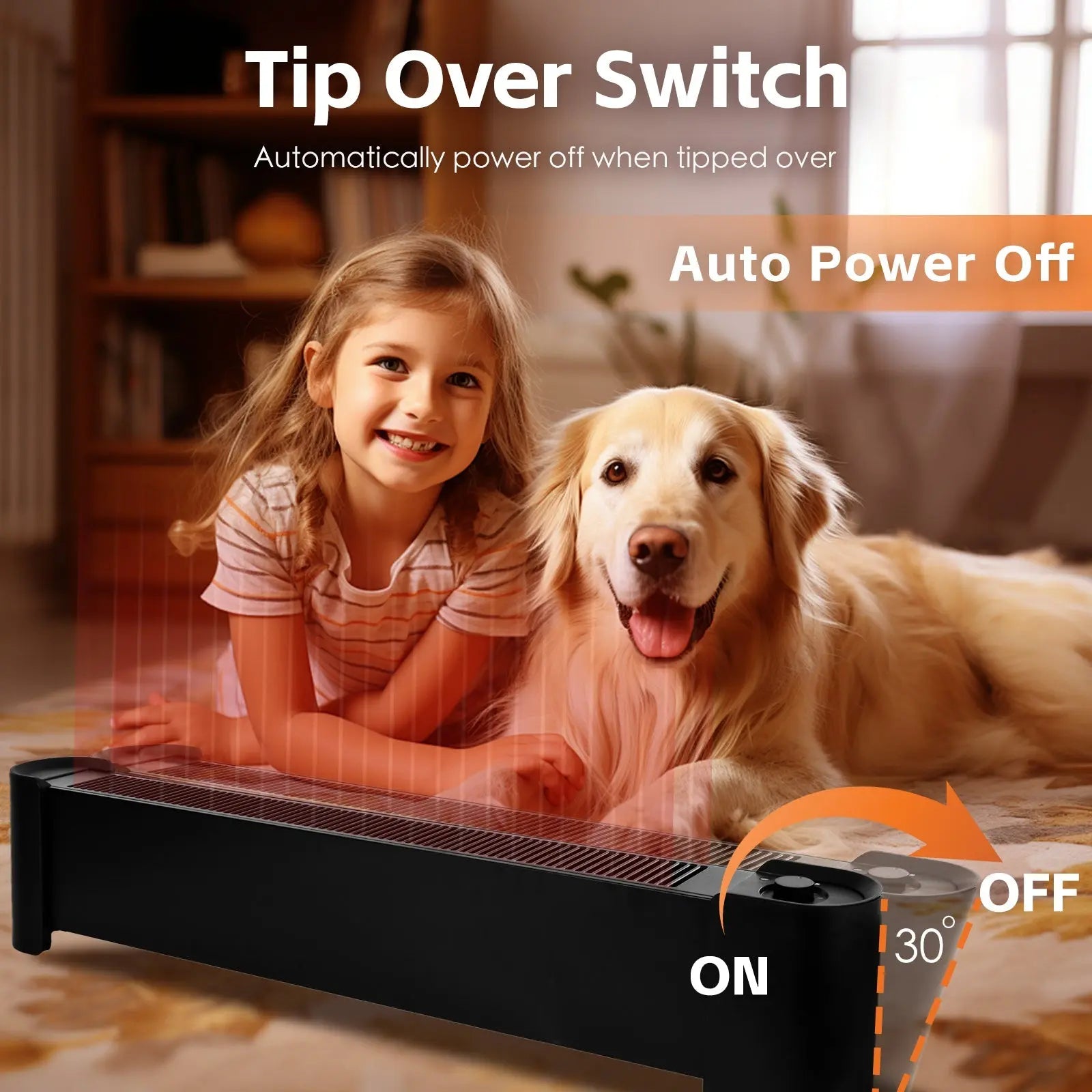 2200W Graphene Floor Electric Heater – Fast Heating, Energy-Efficient, Portable Indoor Heater Wholesale Hub